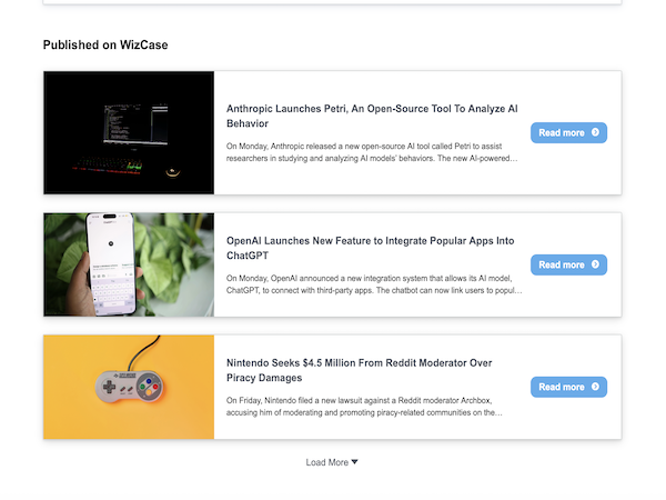 News feed for articles written by author Andrea Miliani on the website WizCase